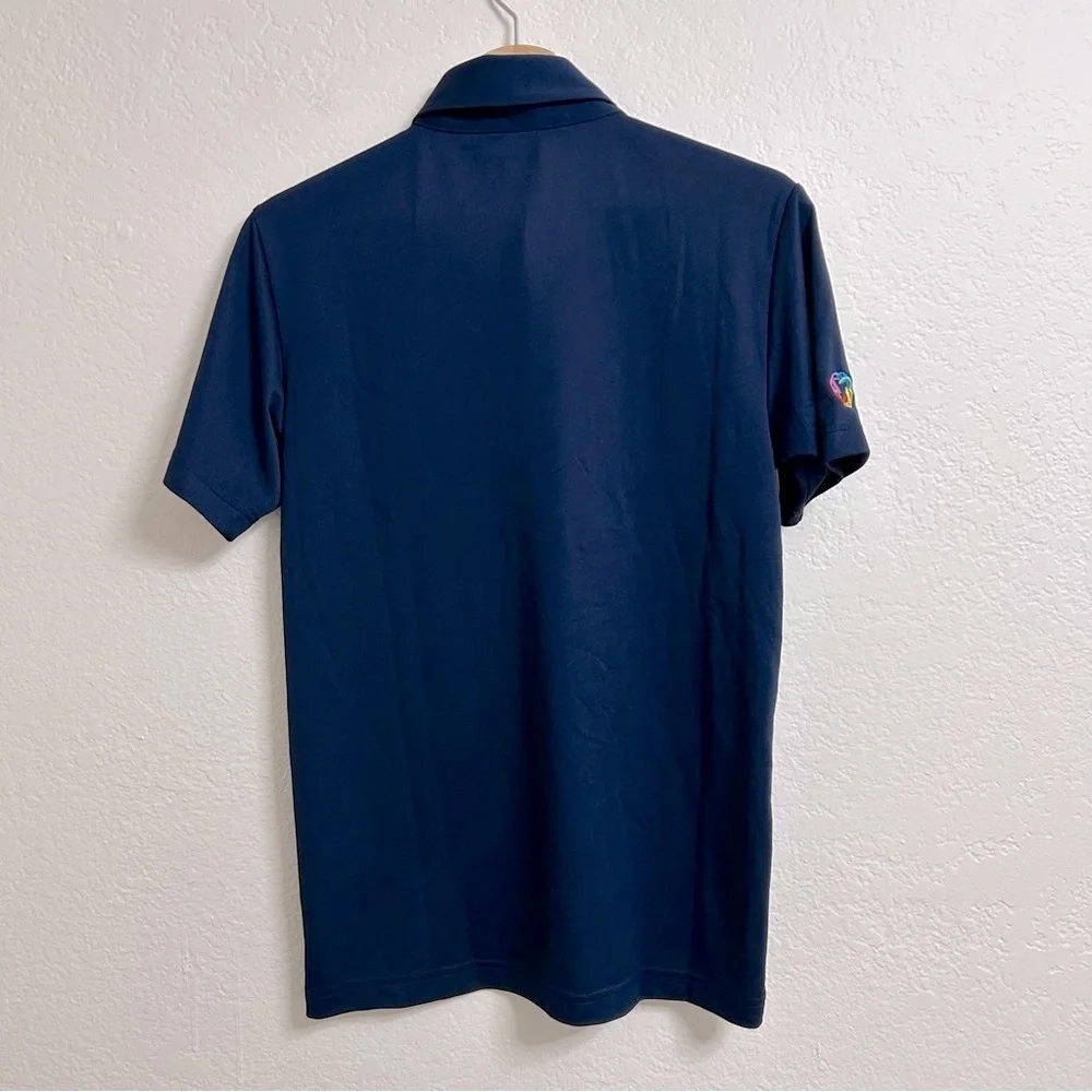 Adidas Navy Blue Oxford Golf Polo, Size S‎